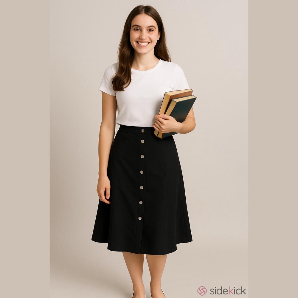 MICHAEL Michael Kors Black A-Line Skirt
